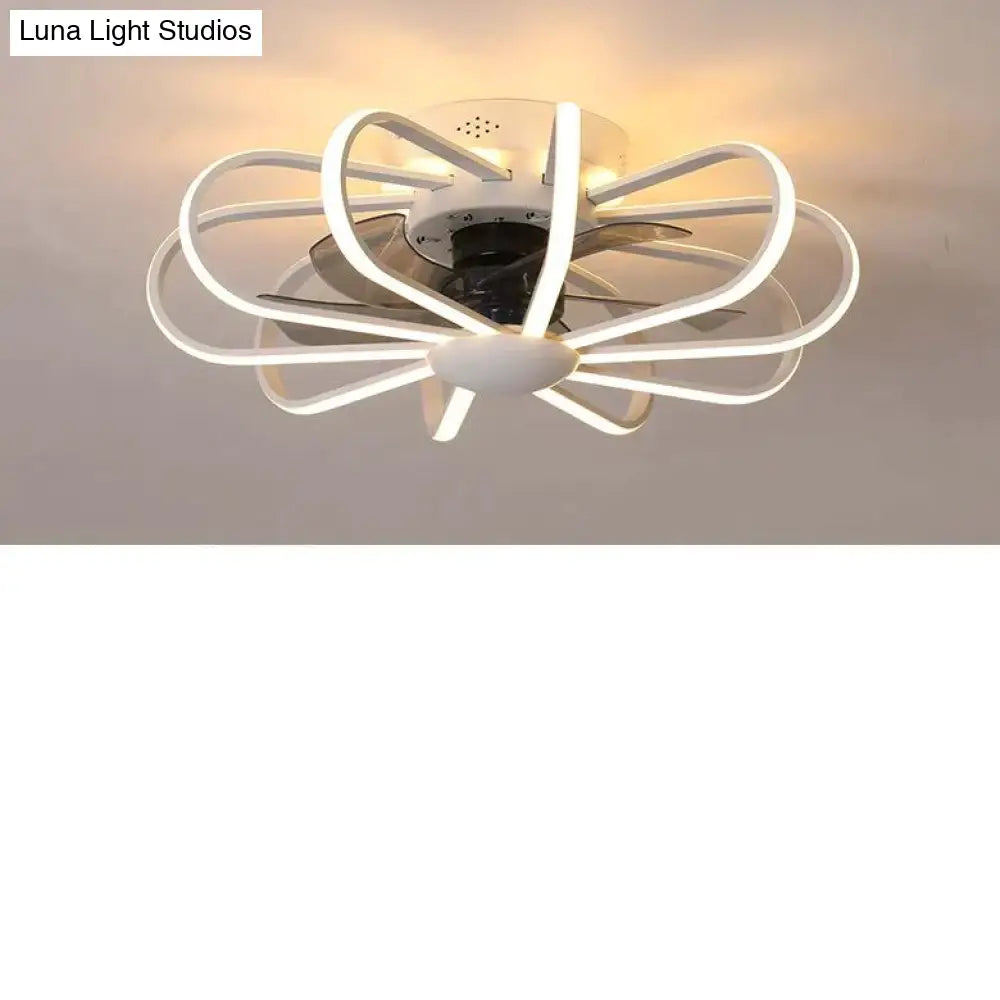 110V Lamp Creative Restaurant Fan Lamp Living Room Bedroom Integrated Ceiling Lamp Ceiling