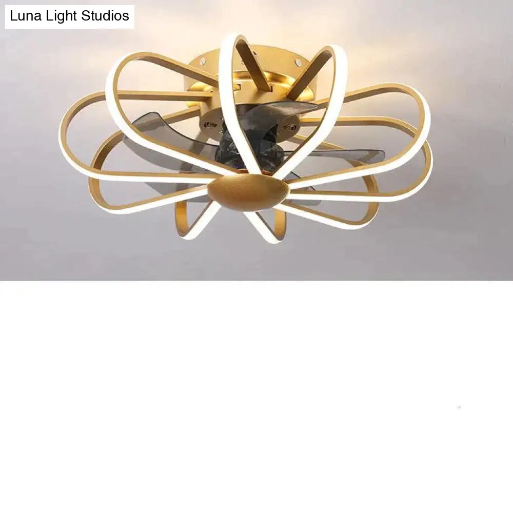 110V Lamp Creative Restaurant Fan Lamp Living Room Bedroom Integrated Ceiling Lamp Ceiling