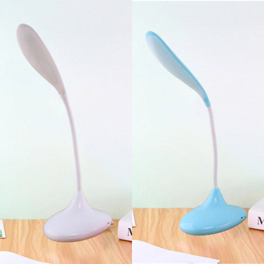 Rotatable Arm Led Desk Lamp Blue/White With Usb Charging - Ideal For Study And Reading