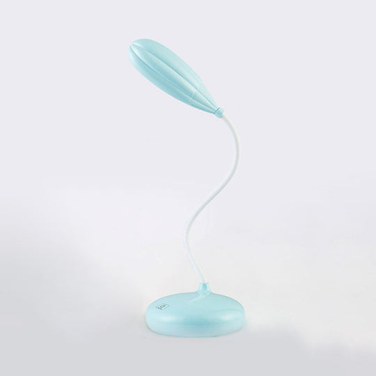 Flexible Usb Rechargeable Led Desk Lamp With Touch Control Dimming - Blue/Pink/White Ideal For