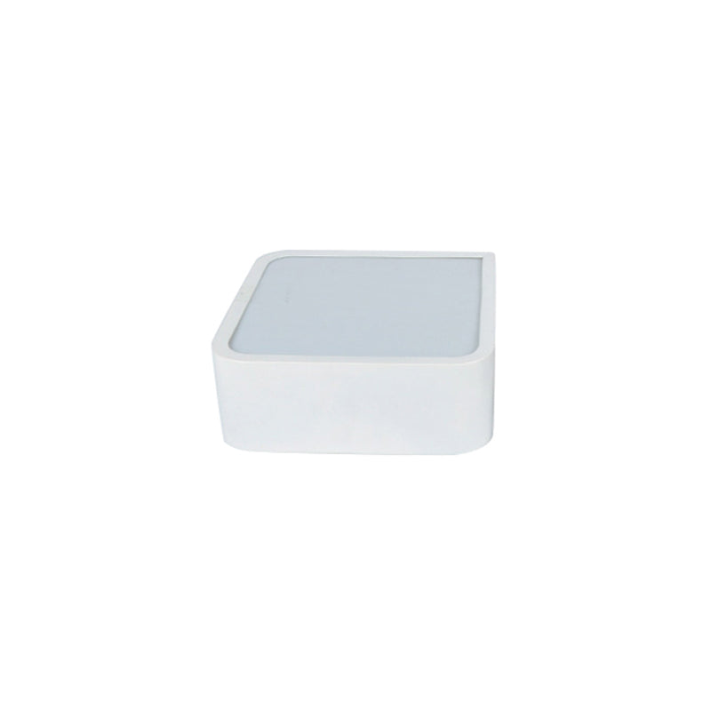 10’/14’ Wide Metal Square Flush Mount Led Ceiling Light In White/Black With Modern Design And