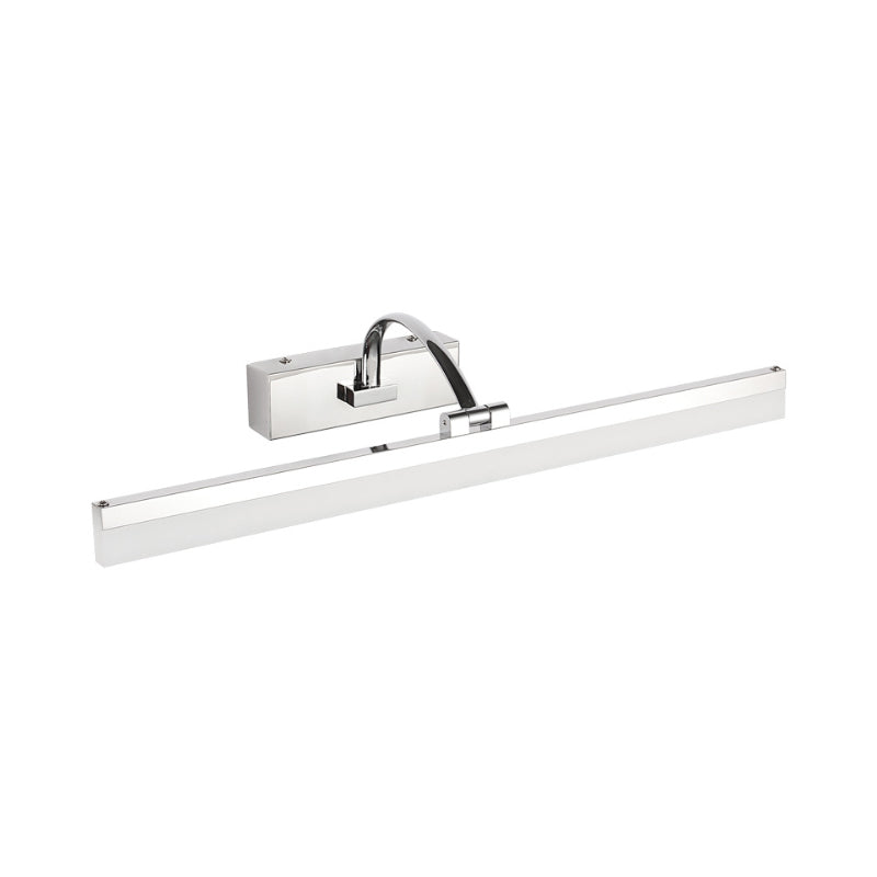 Contemporary Led Vanity Light Slim Acrylic Design Chrome Finish Wall Mounted Bathroom Lamp (16/19.5