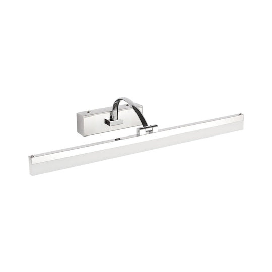 Contemporary Led Vanity Light Slim Acrylic Design Chrome Finish Wall Mounted Bathroom Lamp (16/19.5