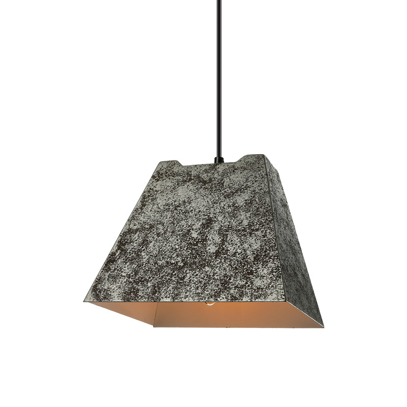 Industrial Style Iron Pendant Light Fixture - 4-Light Aged Black Shade Indoor Hanging Lighting