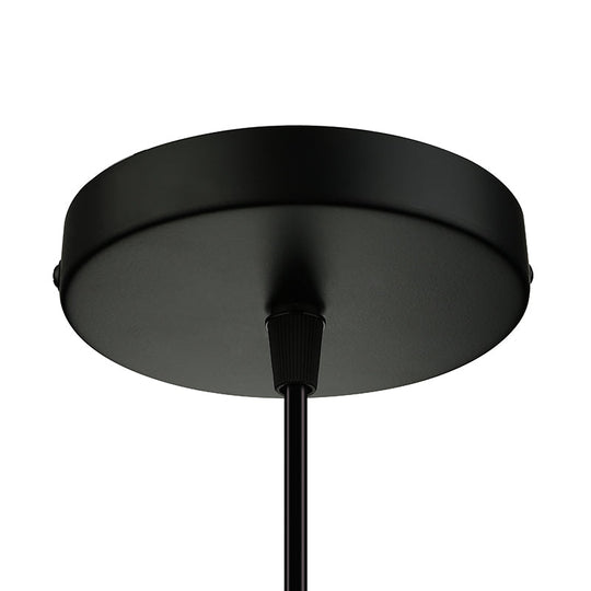 Industrial Style Iron Pendant Light Fixture - 4-Light Aged Black Shade Indoor Hanging Lighting