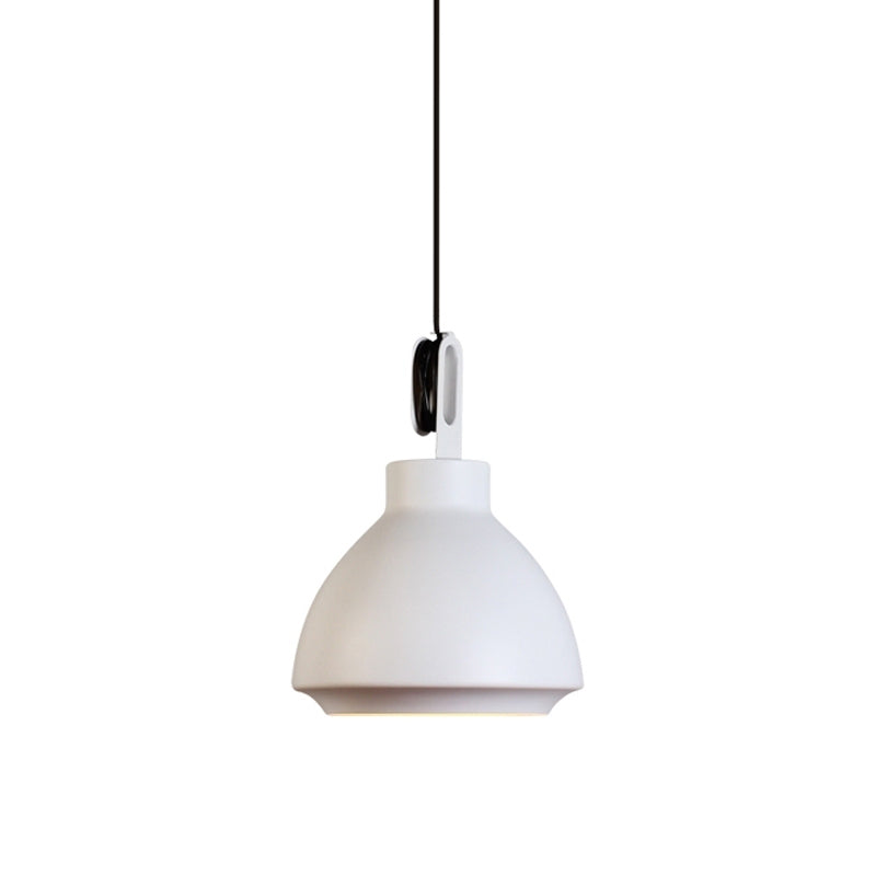 Nordic-Style Ceiling Hanging Lamp: 1-Head Pendant Light In Black/Grey