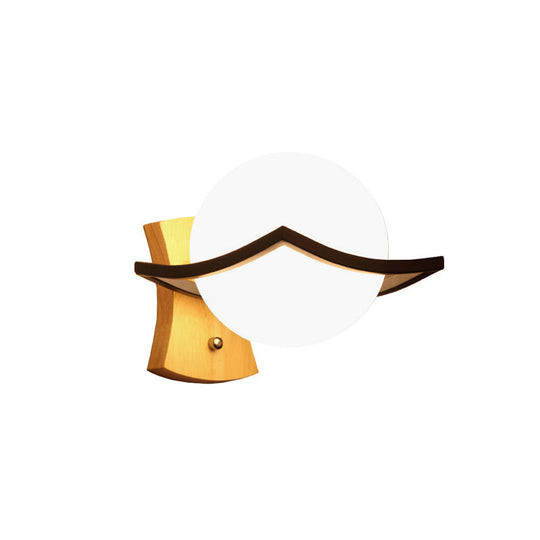 Modern Milk Glass Wall Lamp - White Bedside Sconce Light