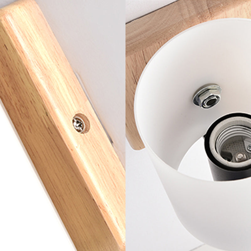 Japanese Style Opal Glass Wall Lamp In White Small Light For Hallway Or Stairway