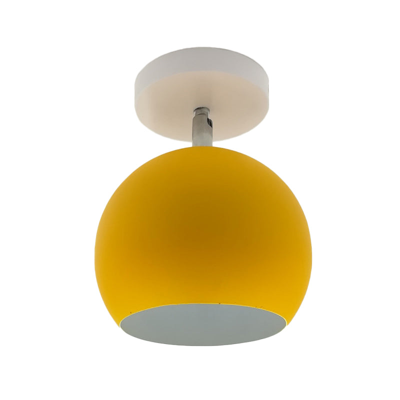 Adjustable Half Sphere Flush Mount Macaron Aluminum Lighting Fixture - Small | 1 Bulb