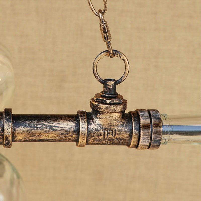 Blue/Amber Vintage Style Glass Bottle Chandelier Pendant Light With 8 Heads For Stairway