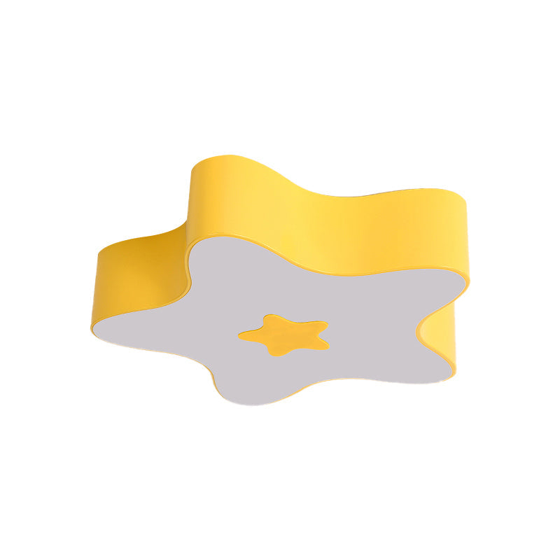 Modern Cartoon Ceiling Light: Acrylic Metal Flush Mount For Game Room