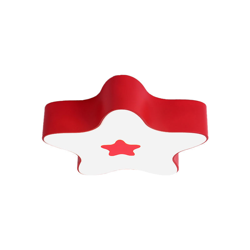 Modern Cartoon Ceiling Light: Acrylic Metal Flush Mount For Game Room
