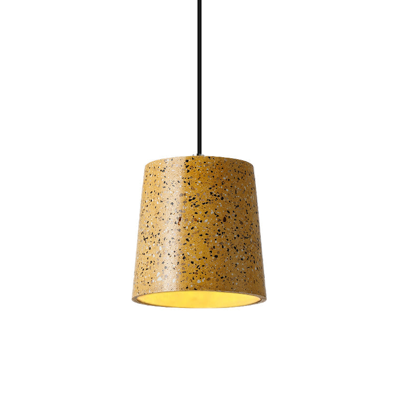 Nordic Style Cement Cone Pendant Lighting - 1 Light Black/White/Brown Hanging