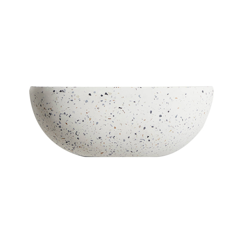 Modern Stone Bowl Wall Lamp - White Corridor Light Fixture With 1