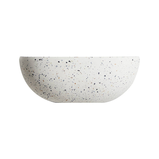 Modern Stone Bowl Wall Lamp - White Corridor Light Fixture With 1