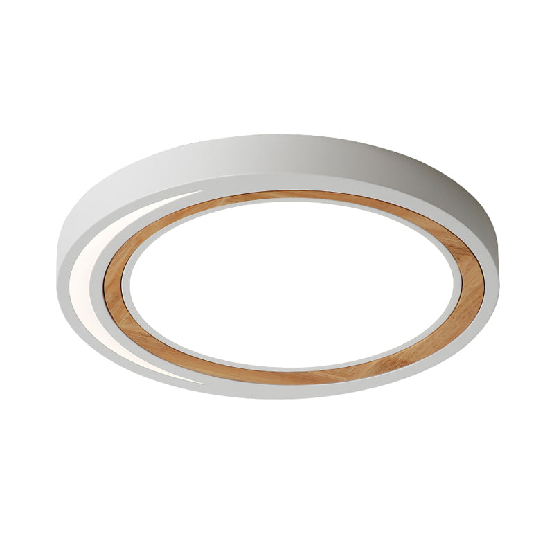 Led Macaron Style Ceiling Lamp For Boys And Girls Bedroom - Acrylic Circle Mount Light