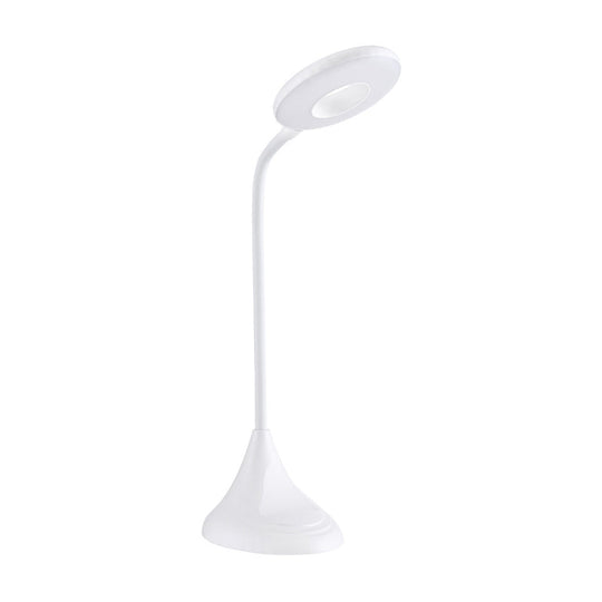 Modern Led Touch Desk Lamp - Blue/Pink/White Circular Design For Bedside Reading