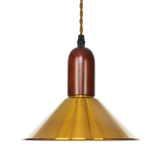 Antiqued Iron Bronze Ceiling Pendant Light - Disc/Dome/Cone Design Single-Bulb Ideal For Dining Room