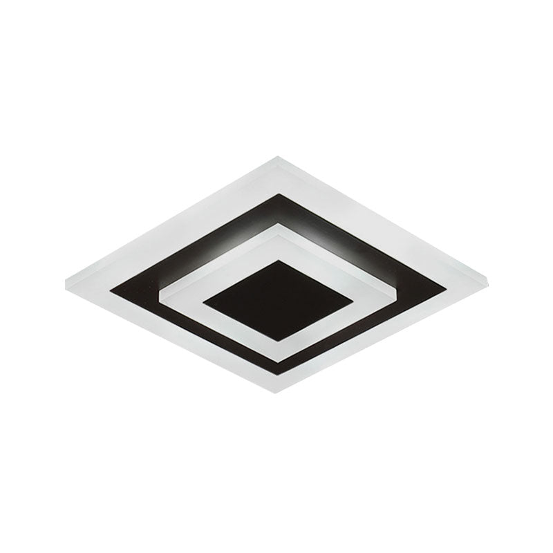 Modern Square Acrylic Led Flush Mount Ceiling Light - Stylish Lamp For Corridors And Kitchens