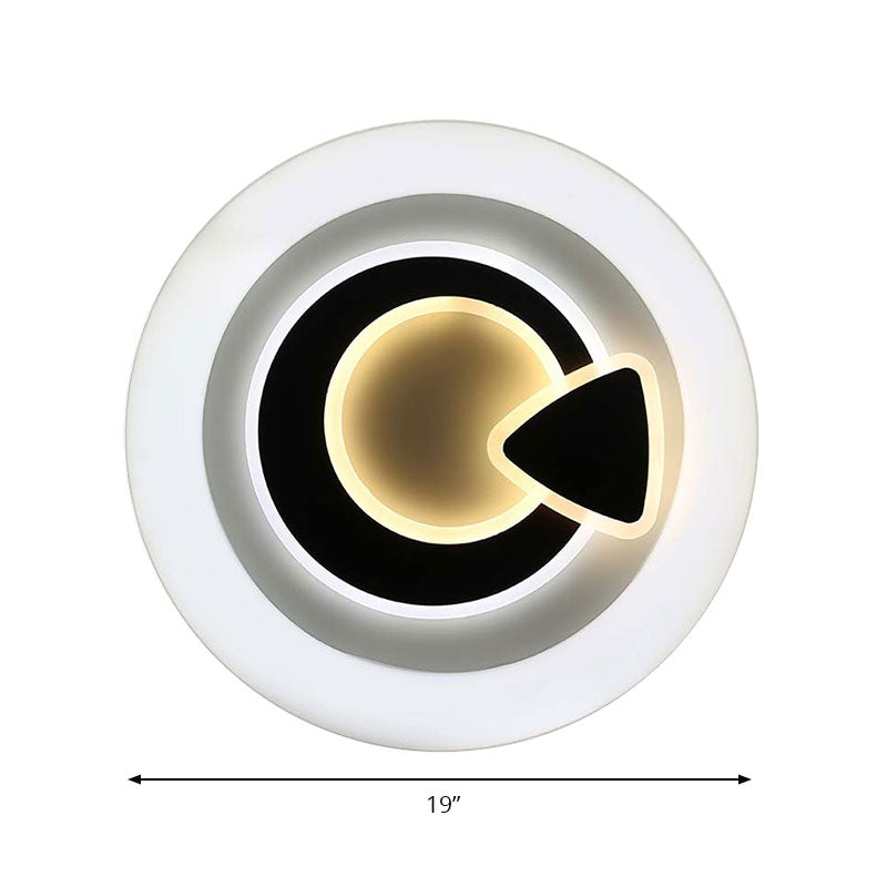 Modern White Led Ceiling Light Stylish Acrylic Lamp For Kitchen Hallway