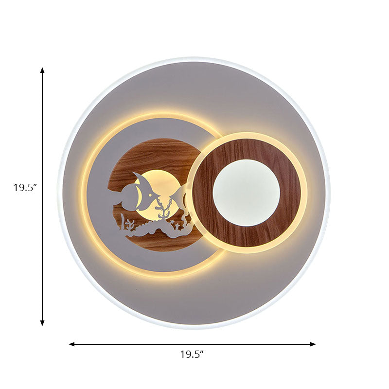 Sleek Acrylic Led Flush Mount Ceiling Light For Corridors Contemporary White Design