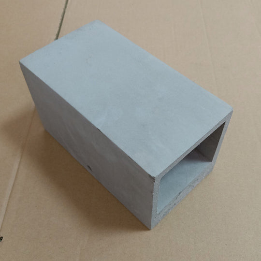 Grey Flush Mount Wall Light Nordic 1 Head - Cube/Cuboid Cement Up & Down Sconce For Stairs 4/5/7