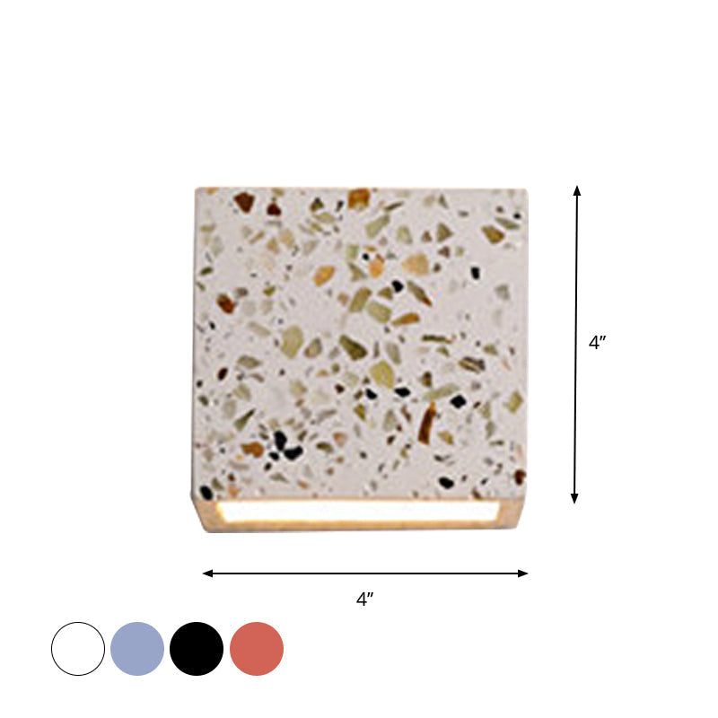 Nordic Terrazzo Wall Sconce - Up Down Hotel Light (Red/White/Blue)