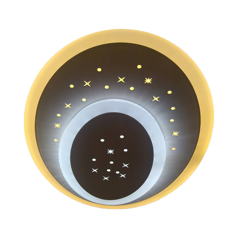 Modern Led Starry Flush Mount Wall Light In White: Triangle Rhombus & Star Design For The Bedroom