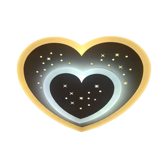 Modern Led Starry Flush Mount Wall Light In White: Triangle Rhombus & Star Design For The Bedroom