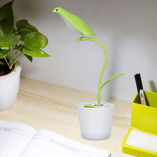 Bird Shaped Desk Light - Eye-Caring 1 Head Macaron Loft Reading For Kids Bedroom
