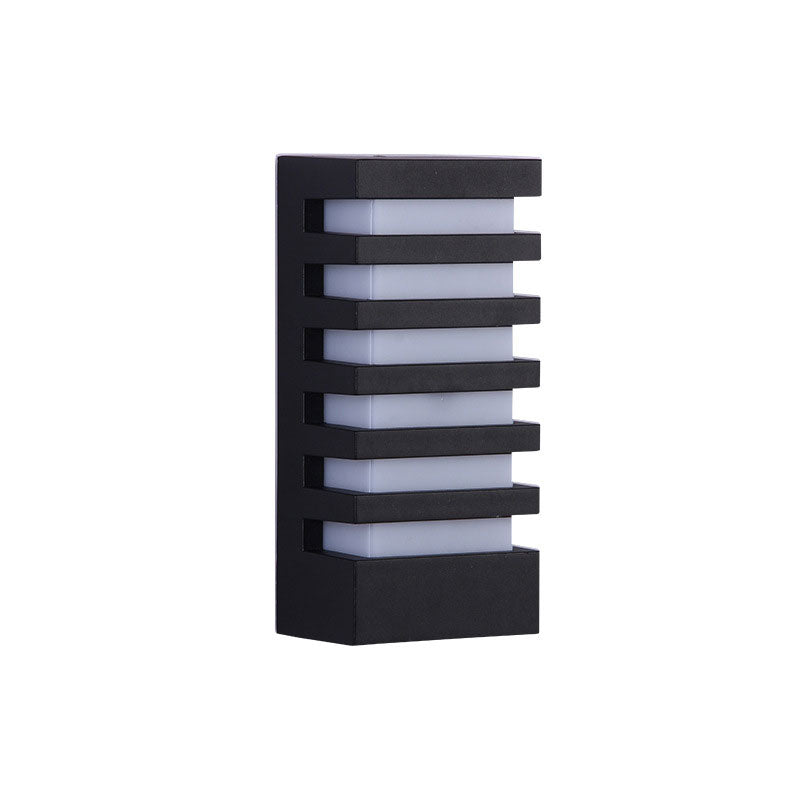 Sleek Metallic Led Wall Sconce Light For Courtyard: Simplicity At Its Best