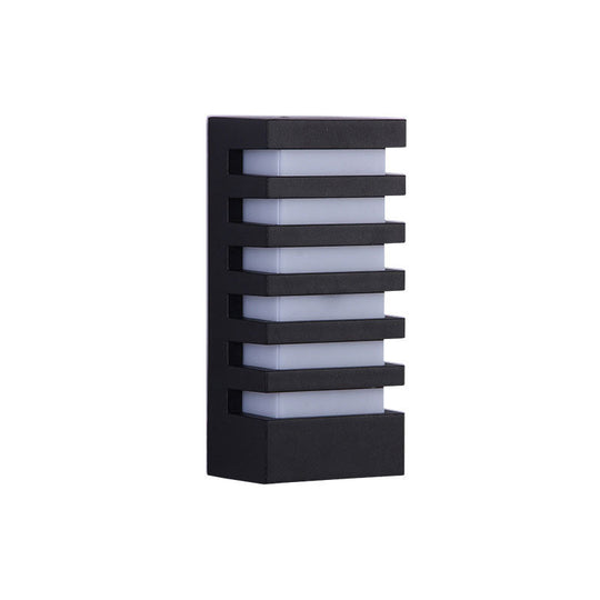Sleek Metallic Led Wall Sconce Light For Courtyard: Simplicity At Its Best