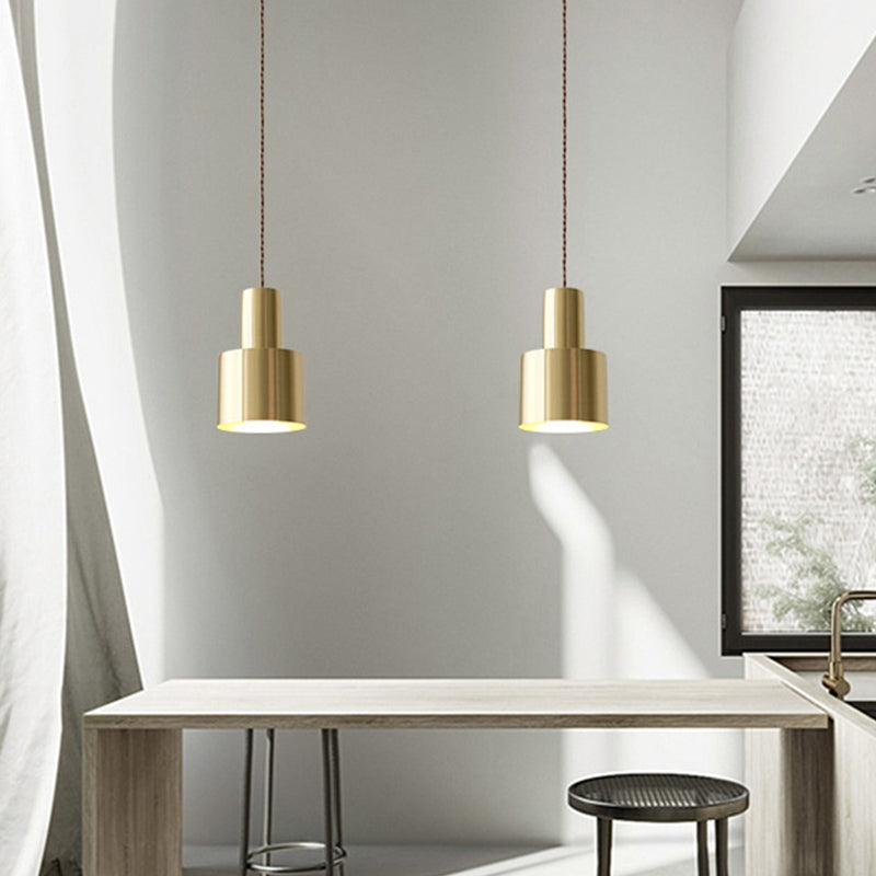 Gold Grenade Pendant Ceiling Light - Minimalist Metallic Suspension Lighting For Living Room