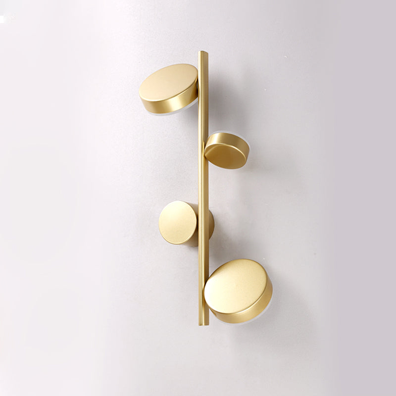 Modern Metallic Circle Wall Mount Led Lighting For Living Room