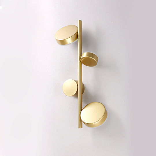 Modern Metallic Circle Wall Mount Led Lighting For Living Room