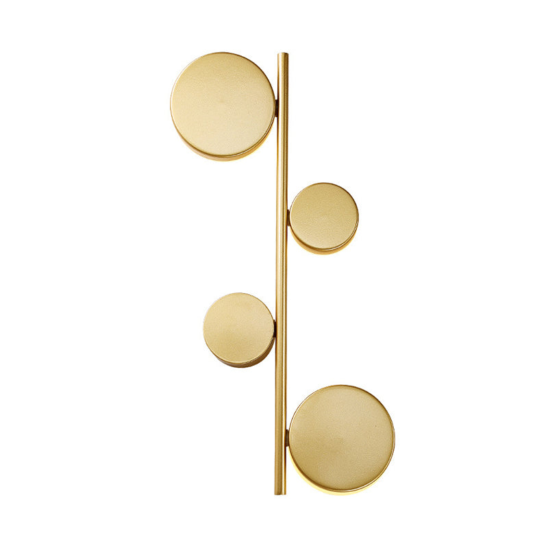 Modern Metallic Circle Wall Mount Led Lighting For Living Room
