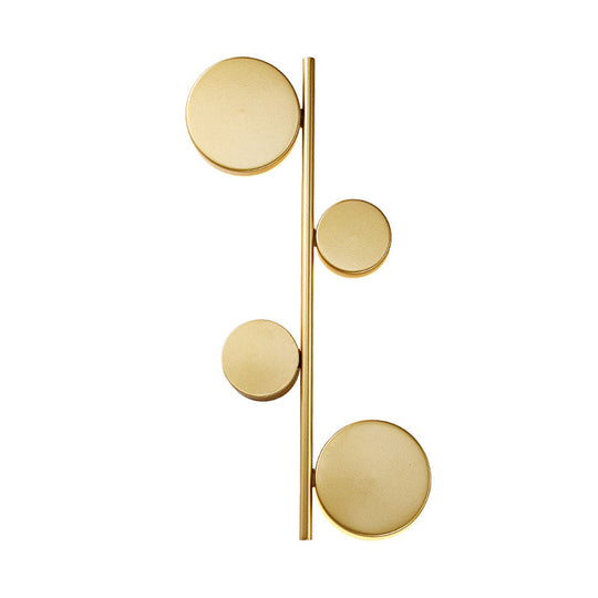 Modern Metallic Circle Wall Mount Led Lighting For Living Room