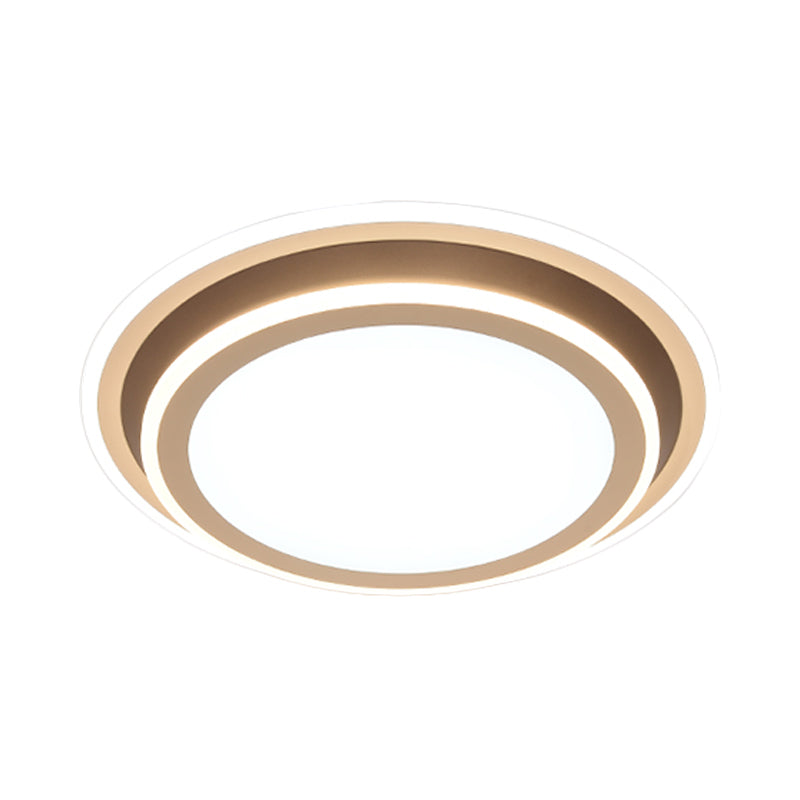 Simple Led Flush Ceiling Light Multi-Layer Acrylic 19.5/32 Wide Warm/White Light. Perfect For