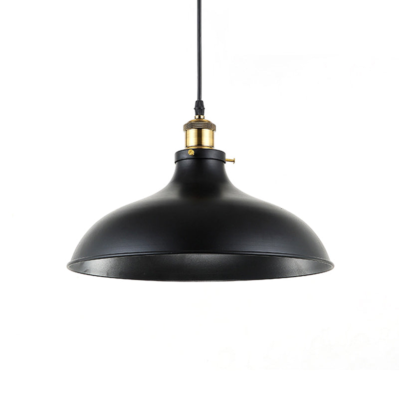 Wrought Iron Dome Industrial Ceiling Fixture Pendant Lighting - 12’/14’ Diameter 1 Light