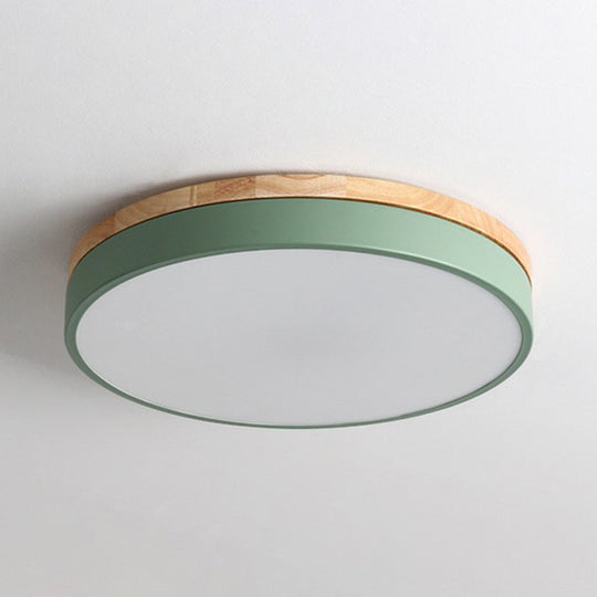 Sleek Led Circle Flush Mount Bedroom Lighting With Acrylic Shade