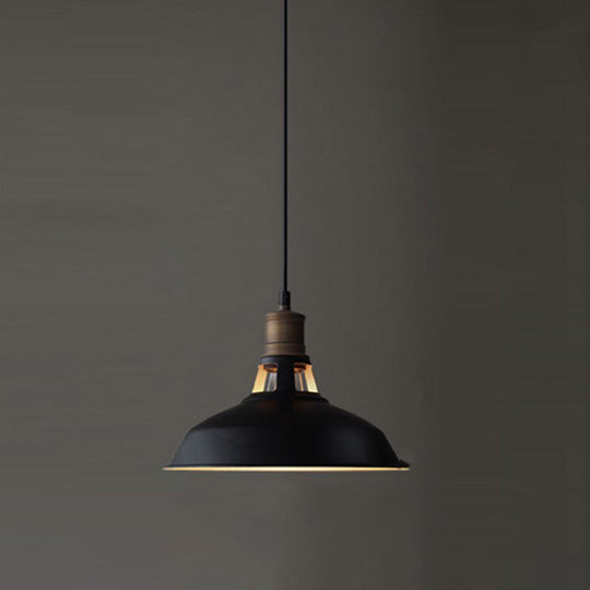 Retro Style Iron Pendant Ceiling Light - 1 Head Suspension Lighting For Bars