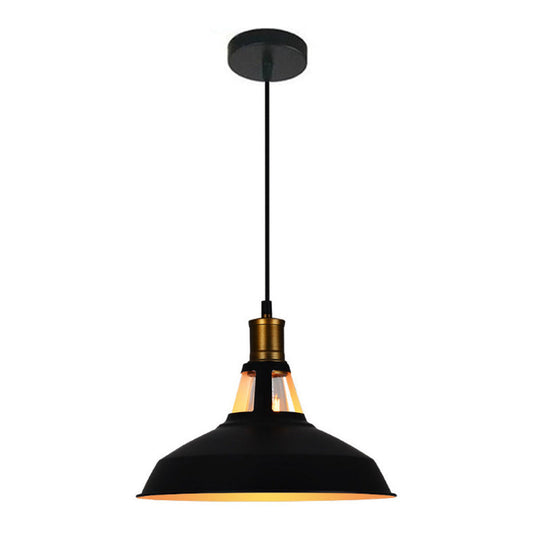 Retro Style Iron Pendant Ceiling Light - 1 Head Suspension Lighting For Bars