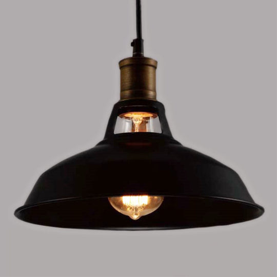 Retro Style Iron Pendant Ceiling Light - 1 Head Suspension Lighting For Bars Black / 10.5’