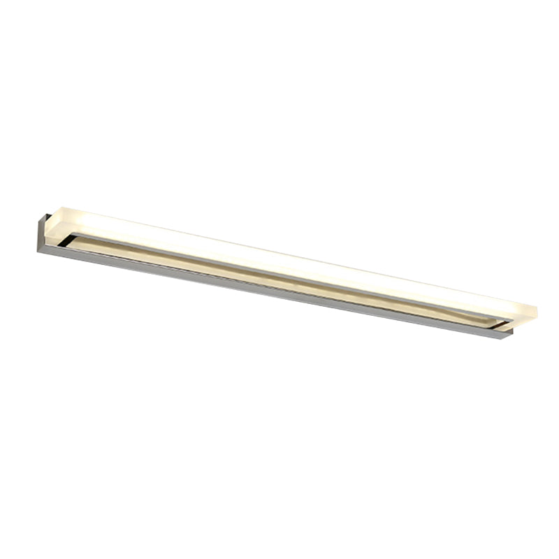 Chrome Led Bathroom Sconce Light With Modern Acrylic Design