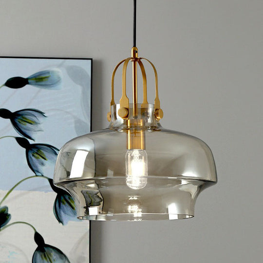 Postmodern Glass Pot-Shaped Pendant Ceiling Light For Dining Room