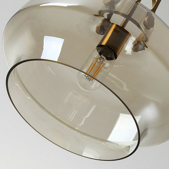 Modern Glass Pot-Shaped Pendant Light For Dining Room Ceiling