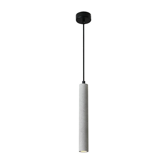 Terrazzo Dining Room Pendant Light - Minimalist Tube Led Spotlight For Hanging Ceiling