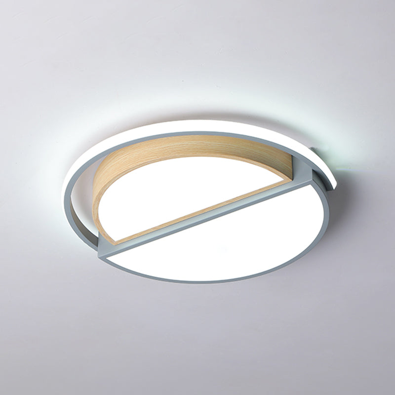 Round Led Flush Ceiling Light - Nordic Acrylic Mount For Bedroom Grey / 20.5 White
