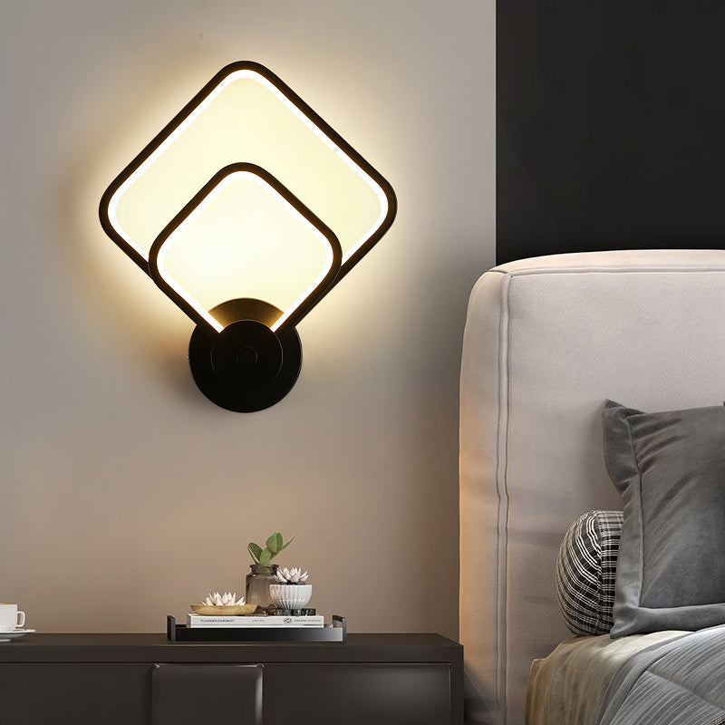 Sleek Acrylic Loop Led Wall Sconce - Stylish Bedroom Light Fixture