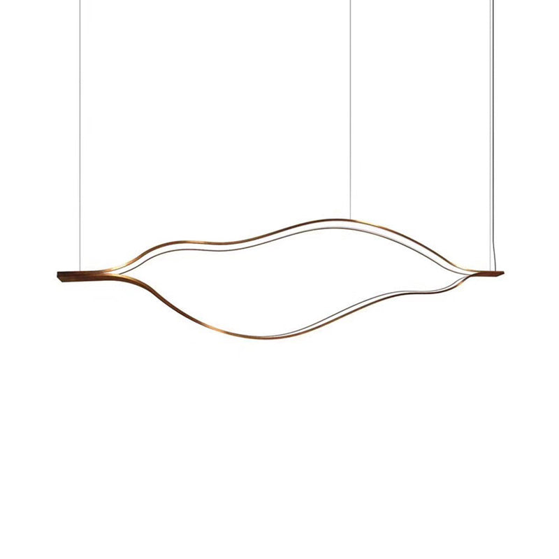 Contemporary Led White Wave Chandelier - 23.5/31.5/39 Wide Acrylic Pendant Lighting Fixture In